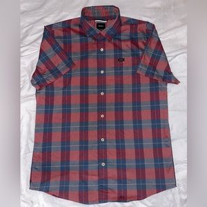 RVCA, size medium, regular fit, plaid print